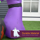 Streghe e Calderone Gonfiabile Halloween H180 cm con LED in Poliestere Impermeabile