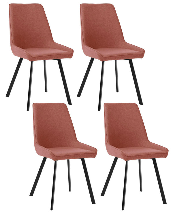 Set 4 Sedie 48x60xH87 cm in Microfibra Fox Ruggine online