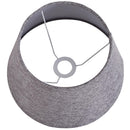 Lampada da Tavolo Paralume in Lino Base in Legno di Paulonia Grigio 68,5 cm 