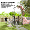 Arco da Giardino con Cancello 107x45x217 cm Traliccio per Piante Rampicanti in Metallo Nero  