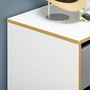 Cassettiera 3 Cassetti 75x42x75 cm in Truciolato e MDF Bianca Grigia e Marrone