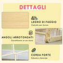 Palestrina per Bambini 3-5 Anni 120x105x120 cm con Parete da Arrampicata 3 Scale e Altalena