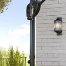 Ombrellone a Braccio 247x247x268 cm con Base Riempibile e Testa Inclinabile Grigio Scuro  