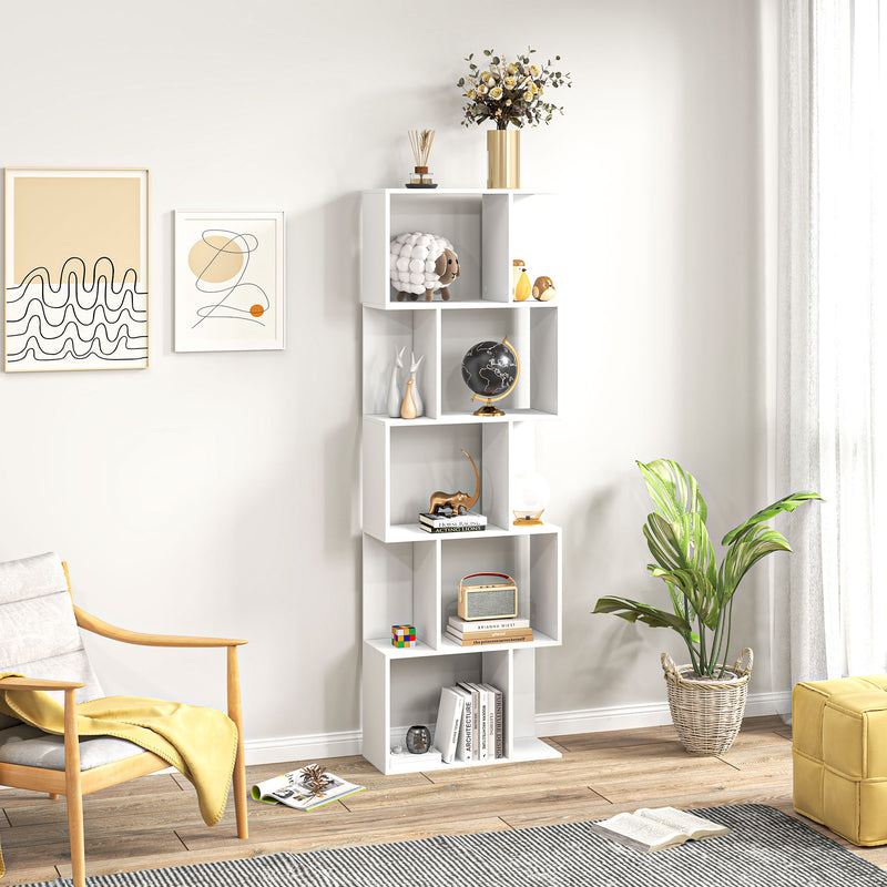 Mobile Libreria 5 Ripiani 60x24x184,5 cm Bianco  
