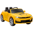 Macchina Elettrica per Bambini 12V con Licenza Chevrolet Camaro Giallo