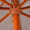 Ombrellone da Giardino 300x300x297H cm con 8 Stecche e Copertura Parasole a 2 Livelli in Bambù Grigio 