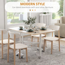 Tavolo Pieghevole Salvaspazio 120x80x73 cm in MDF e Acciaio Marrone