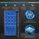 Cantinetta Vino Refrigerata per 15 Bottiglie Capacità 44L con Controllo Temperatura Nero    