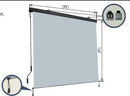 Tenda da Sole Avvolgibile Manuale 120x250 cm in Alluminio e Poliestere Charleston Beige-3
