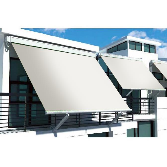 Tenda da Sole Avvolgibile Manuale 150x250 cm in Alluminio e Poliestere Beverly Beige-2