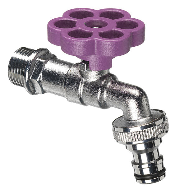 Robinet à bille pour fontaine de jardin avec fleur colorée Belfer RUB/029 violet acquista
