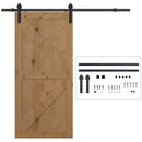 Binario per Porte Scorrevoli con Kit di Accessori Nero 200x4x0.6 cm 
