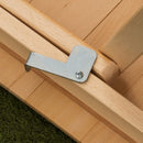 Tavolo da Giardino 140x70 cm Pieghevole in Legno Naturale