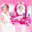 Specchiera Giocattolo per Bambini con Sgabello Miller Rosa