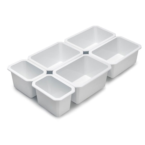 Organisateur de tiroir de salle de bain à 6 cubes en blanc Emuca Tidy Technplastic prezzo