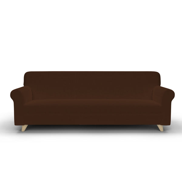 acquista Housse de canapé extensible 1, 2 et 3 places en tissu marron