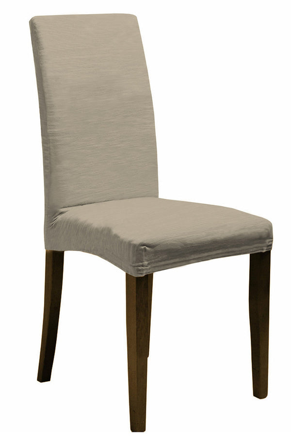 Lot de 2 housses de chaise extensibles en polyester crème sconto