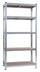 5 Étagères 90x40x180 cm Étagère en Acier Galvanisé et MDF Fadi Silver