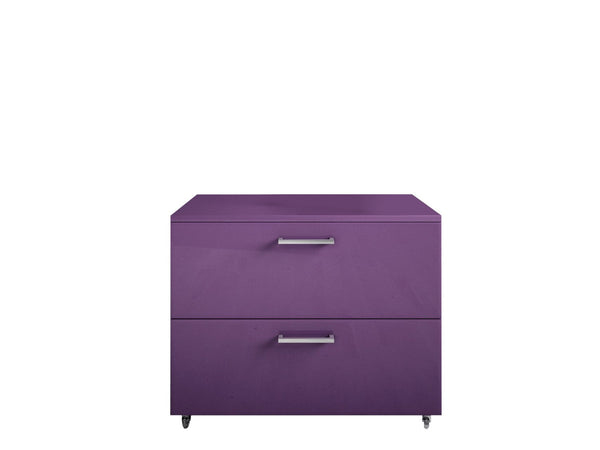 Commode Mobile 2 Tiroirs Fermeture Amortie en Bois en Mélamine 70x52x57cm TFT Samoa Violet online