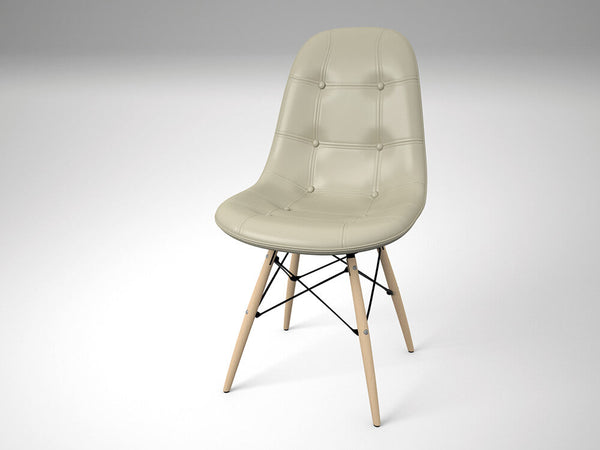 Lot de 4 Chaises Soft PU 82x47x52cm Chaise TFT Taupe prezzo