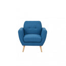 Poltrona Burton 84x79x86 h cm in Tessuto Blu