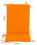 Cuscino con Schienale per Sedie da Giardino 93x41cm Bauer Box Arancione