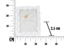 Cornice Corallo 25,7x2,5x30,5 cm in Resina e Vetro Bianco