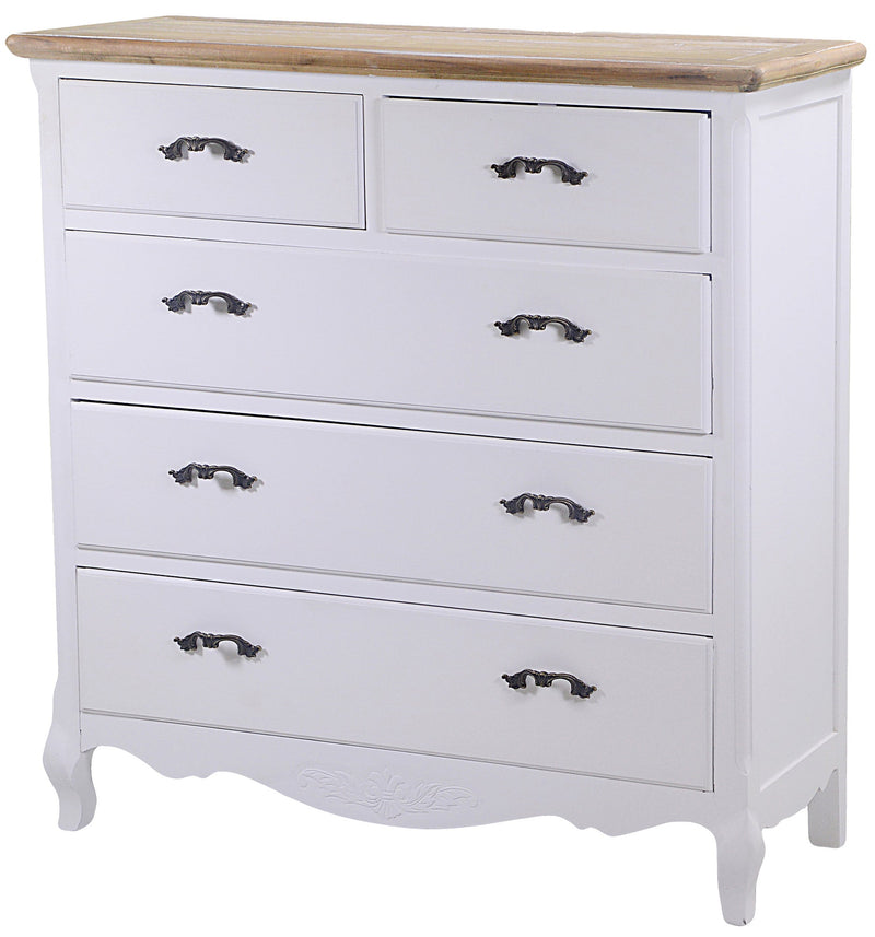 Comò in Legno 5 Cassetti Country