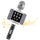 Microphone de karaoké sans fil avec lumières LED pour enregistrer, chanter et jouer de la musique Noir