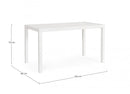 Tavolo da Giardino 130x68x75h cm Hilde Bianco
