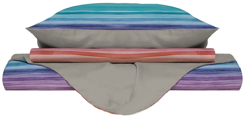 Copripiumino con stampa sul Sacco e Federe Doubleface Rainbow