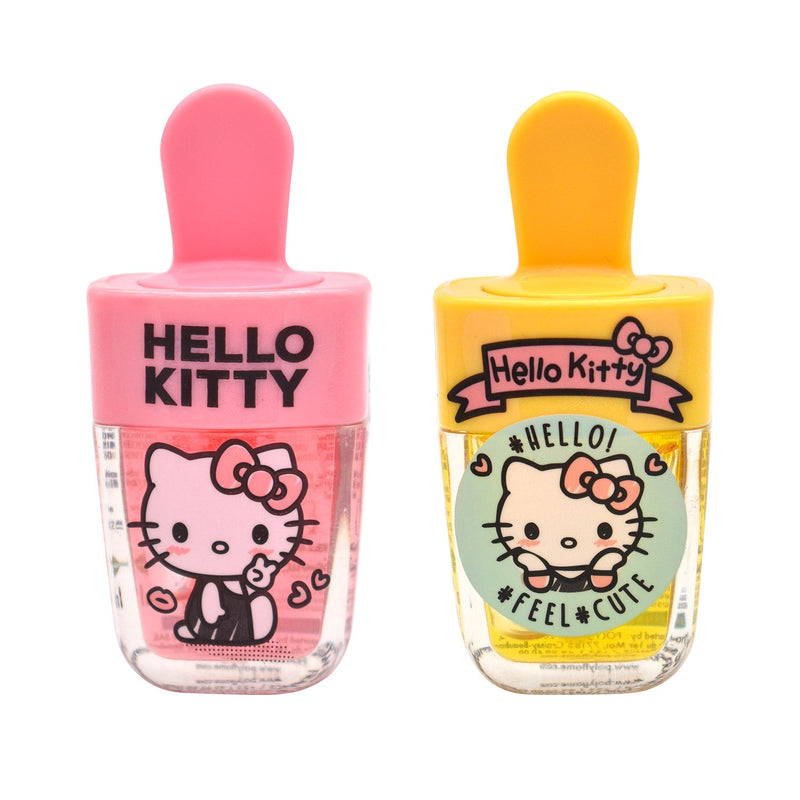 Set 24 Lucidalabbra Lip Gloss per Bambini a Forma di Gelato Gusto Ananas e Fragola  Hello Kitty