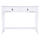 Tavolo Consolle per Ingresso Bianco Opaco 100x33x76 cm 
