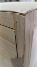 Cassettiera da Tavolo 5 cassetti 39x30x46 cm in Legno di Pino Naturale Seconda Scelta
