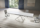  Tavolo Allungabile 180-440x90x74 cm Niket Bianco Frassino Gambe Bianche
