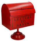 Portalettere Natalizio 30x21x40 cm in Metallo Rosso