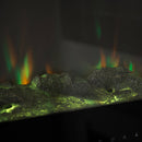 Camino Elettrico da Incasso Effetto Fiamma 101,6x14x54,6 cm 750W/1500W Nero 