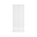 Armadio Guardaroba con Appendiabiti e Ripiani 78x30x186,5 cm Linea Basic Bianco Lucido