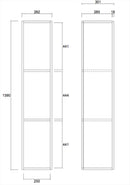 Mobile Sospeso Rettangolare da Salotto in Melamina 139x31x29cm TFT  Boost Verde