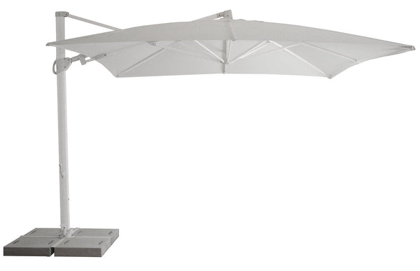 Parasol de Jardin Décentralisé 3,3x3,3m en Aluminium et Toile Polyester Blanc Trastevere acquista