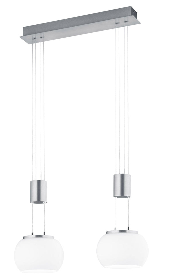 sconto Lampada a Sospensione da Interno a LED in Alluminio Nichel Satinato