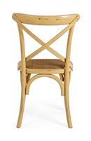 Sedia Cross Ocra in Legno