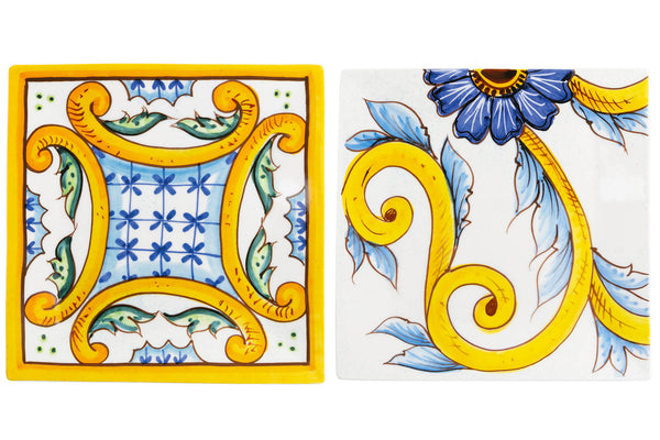 Service de 6 assiettes plates carrées en porcelaine 30 cm VdE Tivoli 1996 Le Riggiole sconto