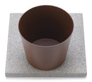Base con Vaschetta per Fontane con Ghiera Grande 40x40x5 cm in Cemento Belfer 42/BSE/3 Ruggine