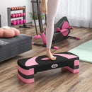 Step Fitness da Aerobica 80x31x10-15-20 cm Regolabile su 3 Altezze in Plastica Rosa      