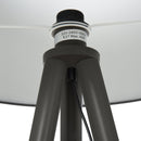 Lampada da Terra Tripode in Legno con Paralume E27 Ø52x153 cm  Grigia