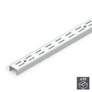 Profili da Armadio Cremagliera Doppia Passo 32 mm 951 mm Acciaio Bianco 10 Pezzi Emuca