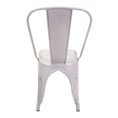 Sedia New Bristol 43x43xh45/84 cm in Ferro Bianco Antico