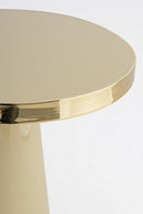 Tavolino Nandika Ivory D45.5 Rotondo in Acciaio