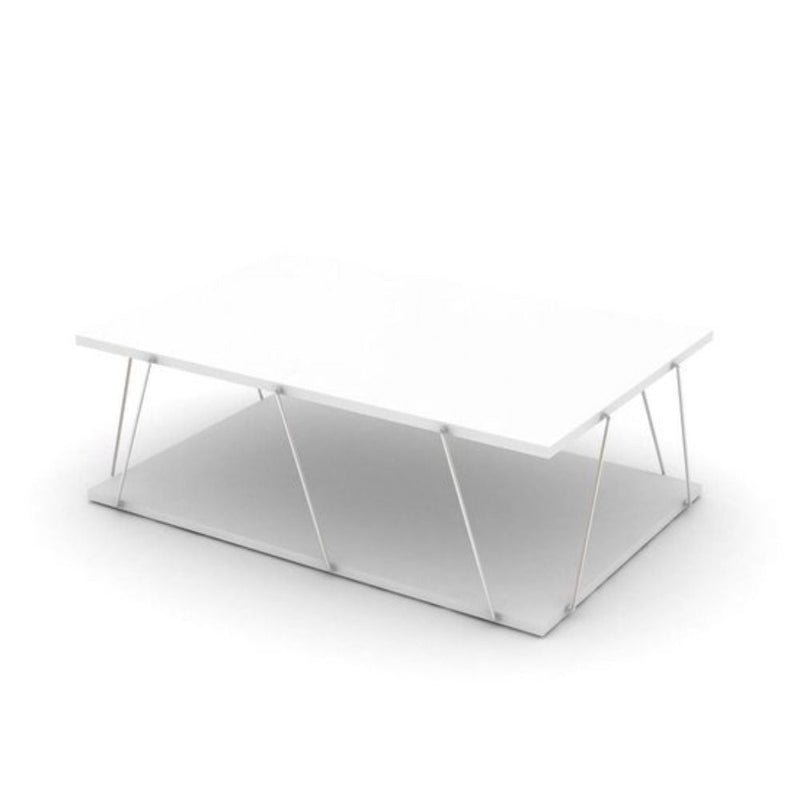Tavolino da salotto 90x60x31 cm Tars bianco
